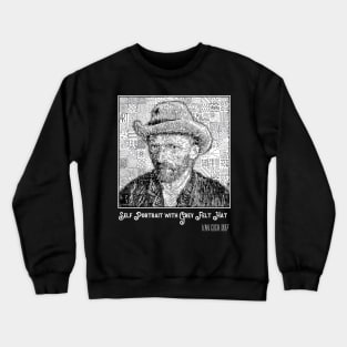 Self Portrait with Grey Felt Hat Van Gogh 1887 Crewneck Sweatshirt